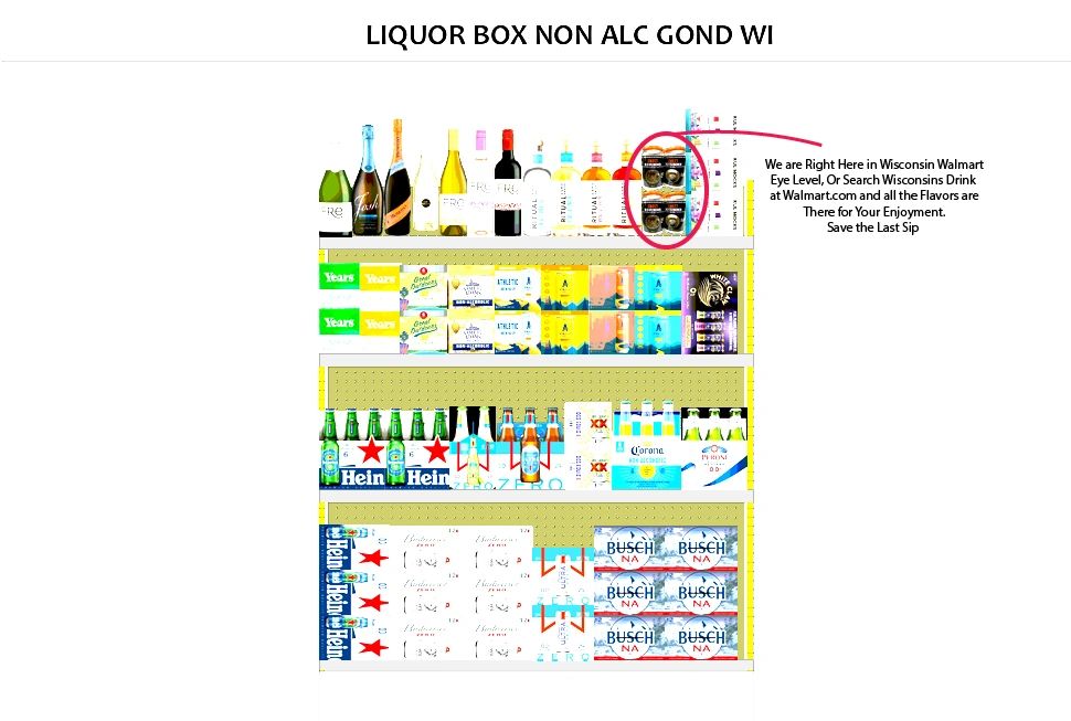 Wisconsin's Drink products at Walmart shelf