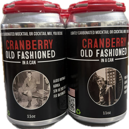 Cranberry 4 pack Old Fashioned in a Can
