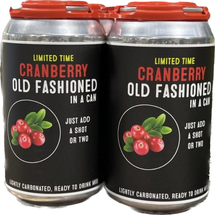 Cranberry 4 pack Old Fashioned in a Can