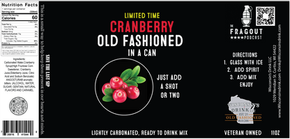 Cranberry 4 pack Old Fashioned in a Can